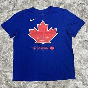 Nike Toronto Blue Jays Shirt Mens L Blue MLB Canada Great North Baseball